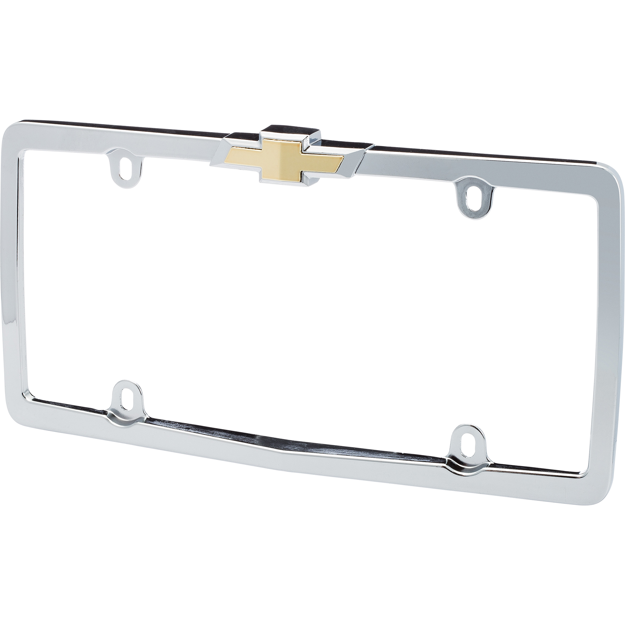 Chevrolet License Plate Frame, Chrome/Gold