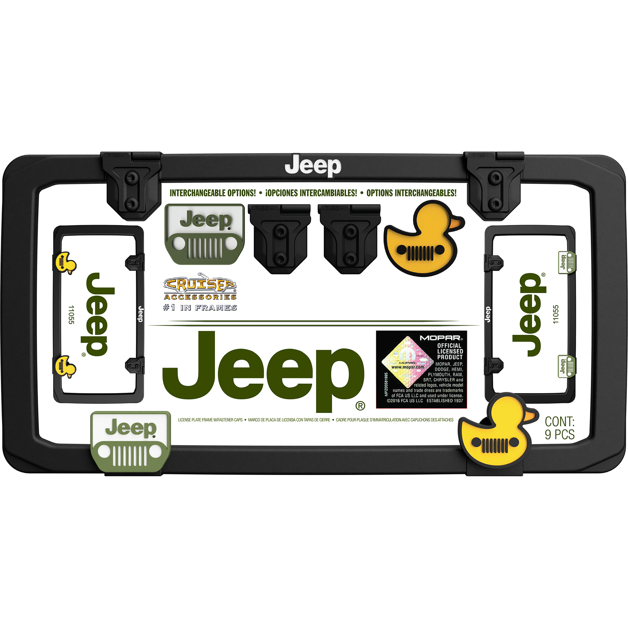 Jeep License Plate Frame, Matte Black