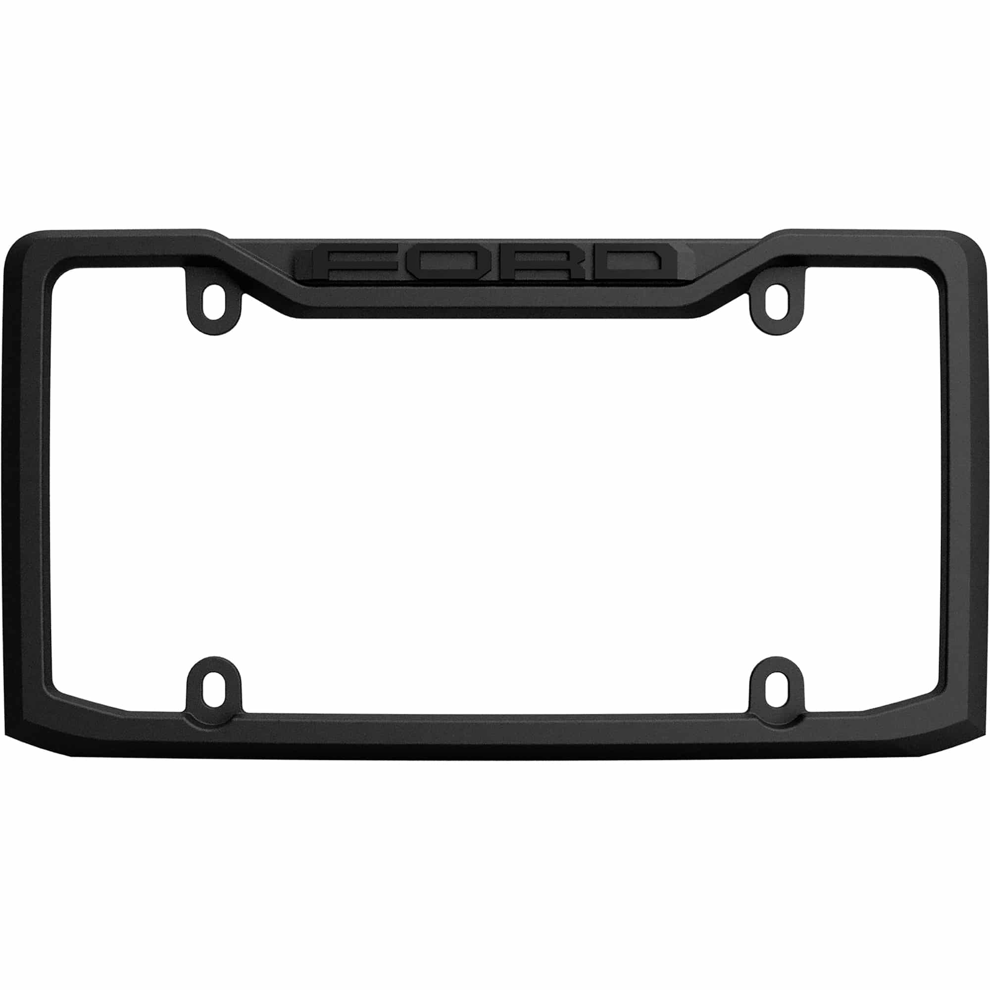 Ford License Plate Frame, Black/Chrome