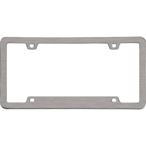 Cruiser Accessories Neo sport license plate frame in brushed nickel, front view