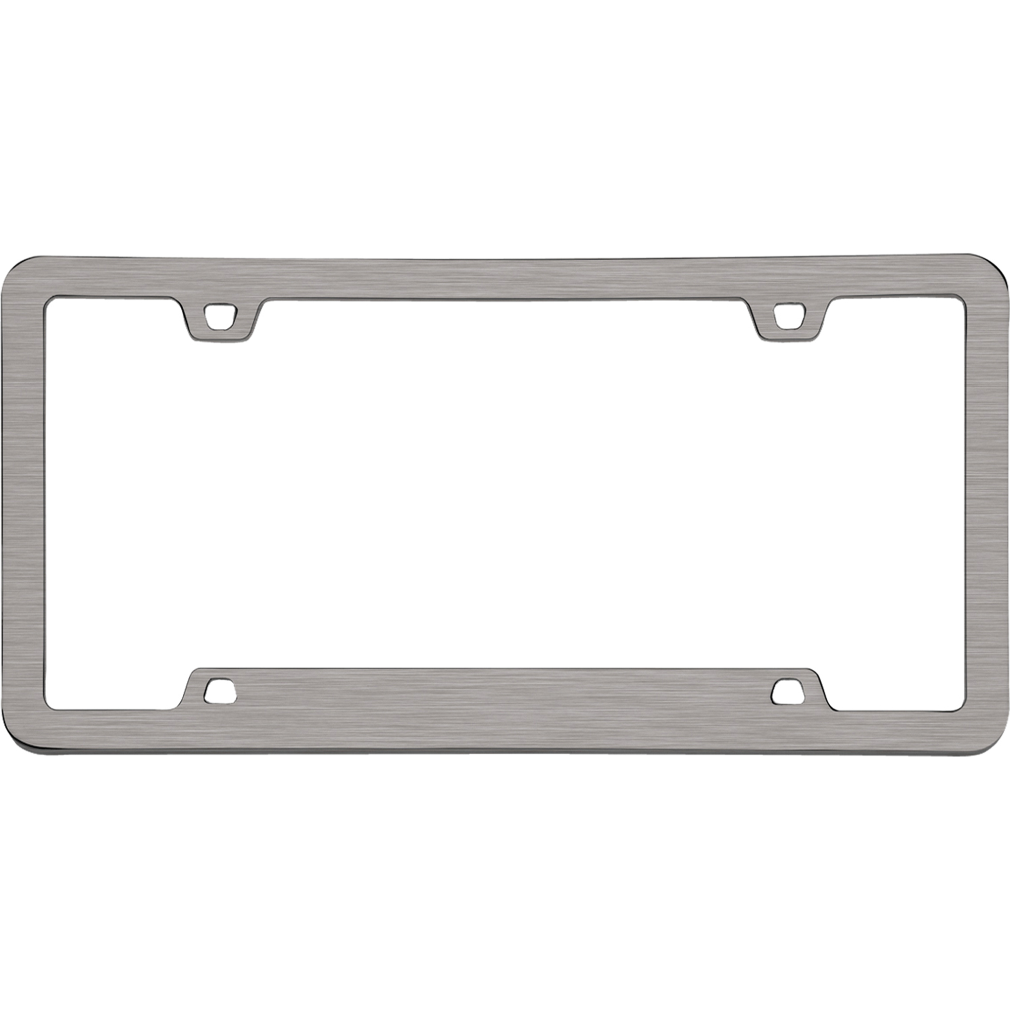 Neo Sport License Plate Frame, Brushed Nickel