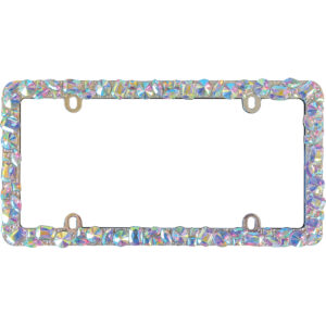 Cruiser Accessories Dazzle license plate frame in chrome, front view