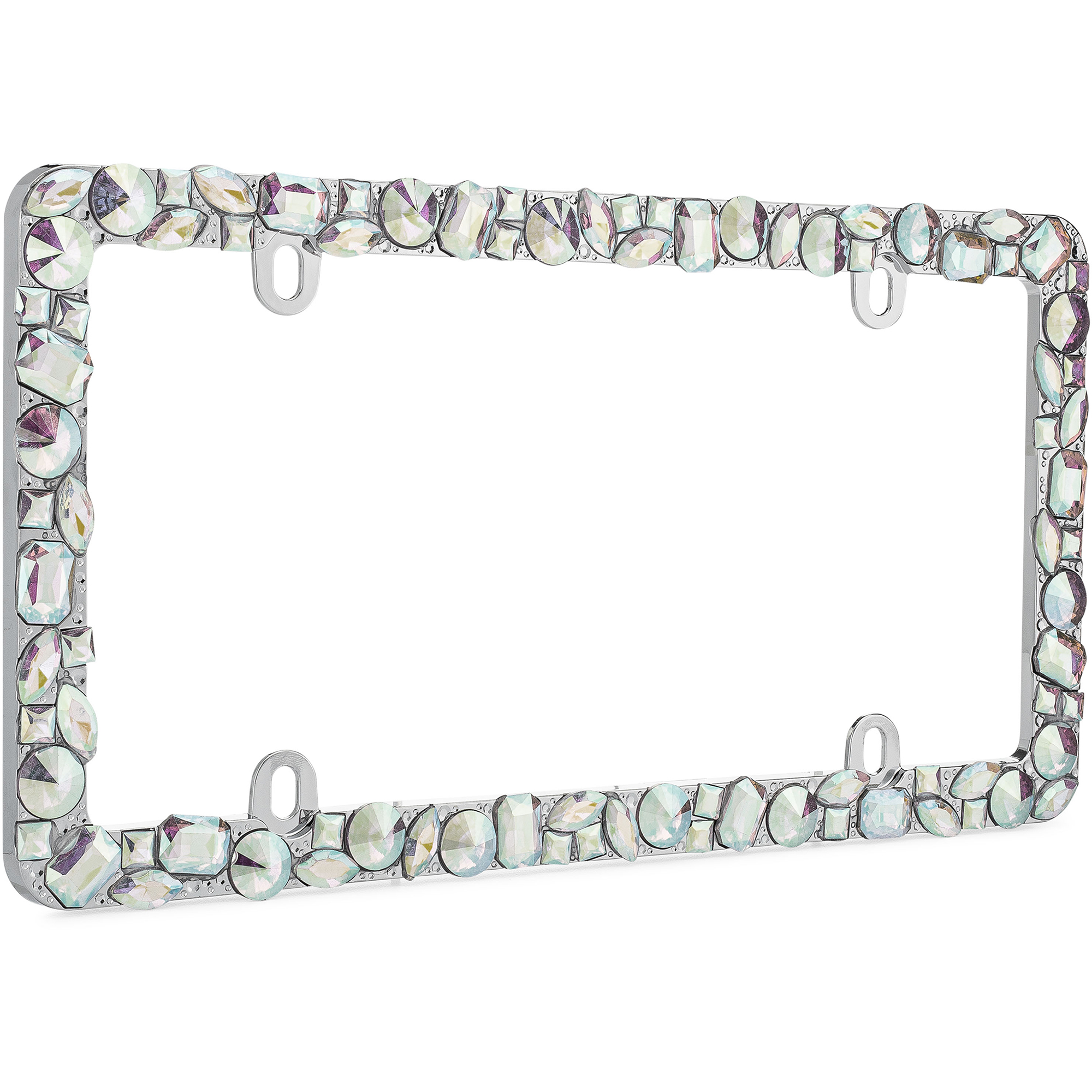 Dazzle License Plate Frame, Chrome