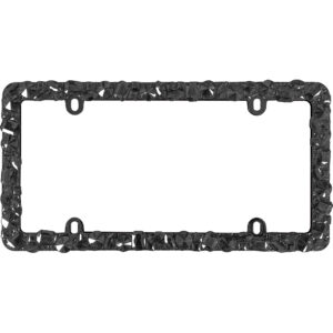 Cruiser Accessories Dazzle license plate frame in black, front view