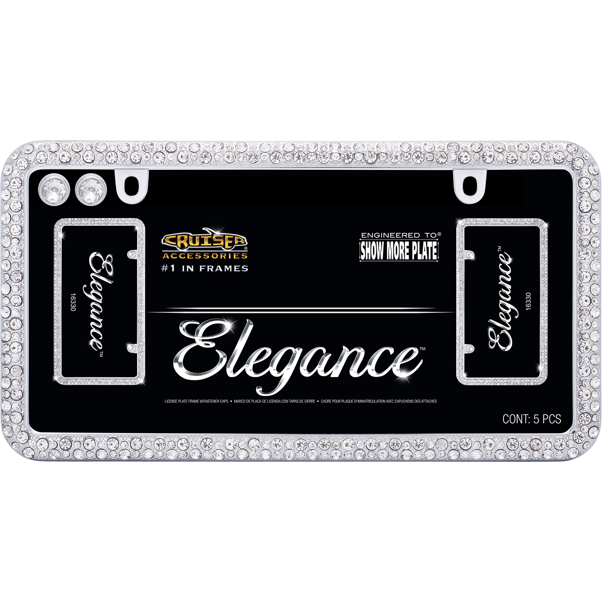 Elegance License Plate Frame (with fastener caps)