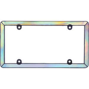 Cruiser Accessories Prism license plate frame in iridescent, front view