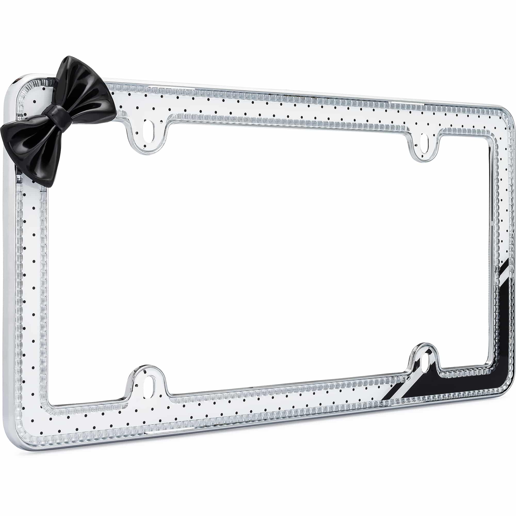Retro Polka Dot Bling License Plate Frame