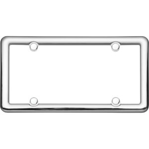 Cruiser Accessories Nouveau license plate frame in chrome, front view