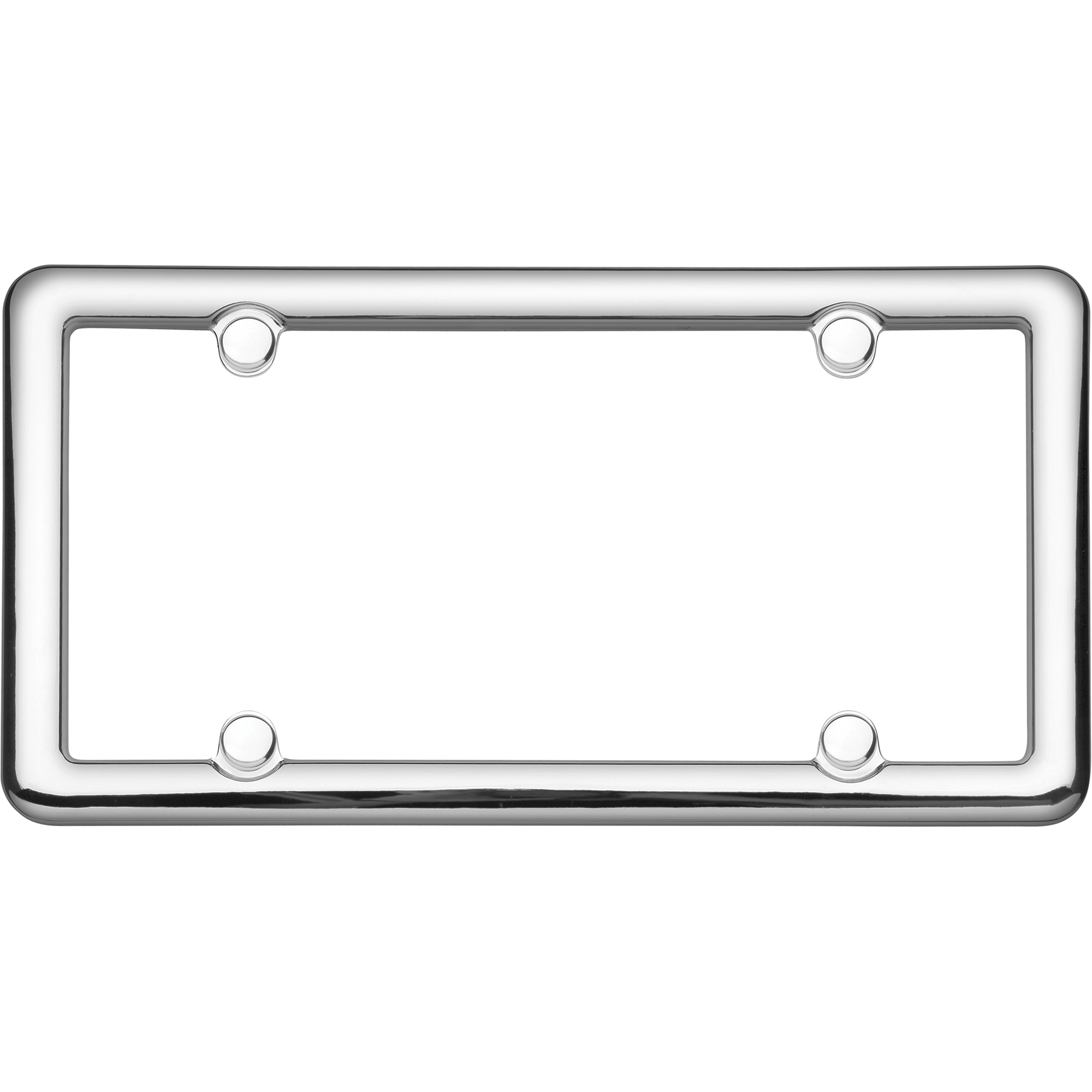 Nouveau License Plate Frame, Chrome (with fastener caps)