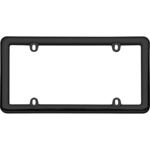 Cruiser Accessories Nouveau license plate frame in black plastic, front view