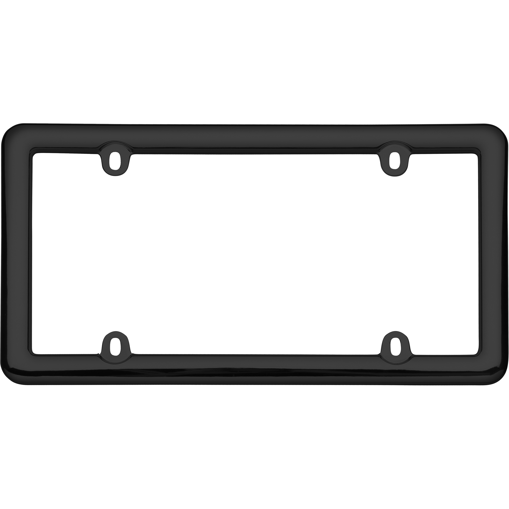 Nouveau License Plate Frame, Black Plastic