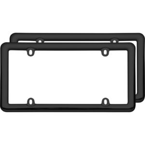 Cruiser Accessories Nouveau license plate frame valu pak black, front view