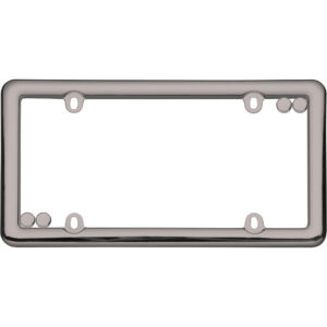 Cruiser Accessories Nouveau license plate frame in black and chrome, front view