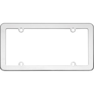 Cruiser Accessories Stainless license plate frame stainless steel, front view