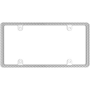 Cruiser Accessories Pixel license plate frame in chrome, front view