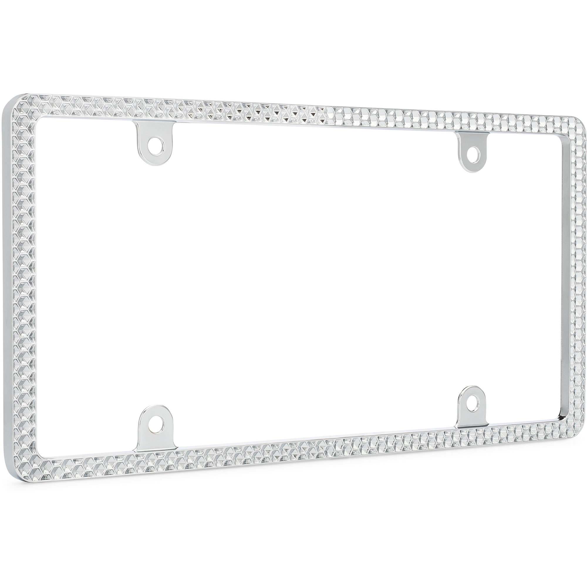 Pixel License Plate Frame, Chrome