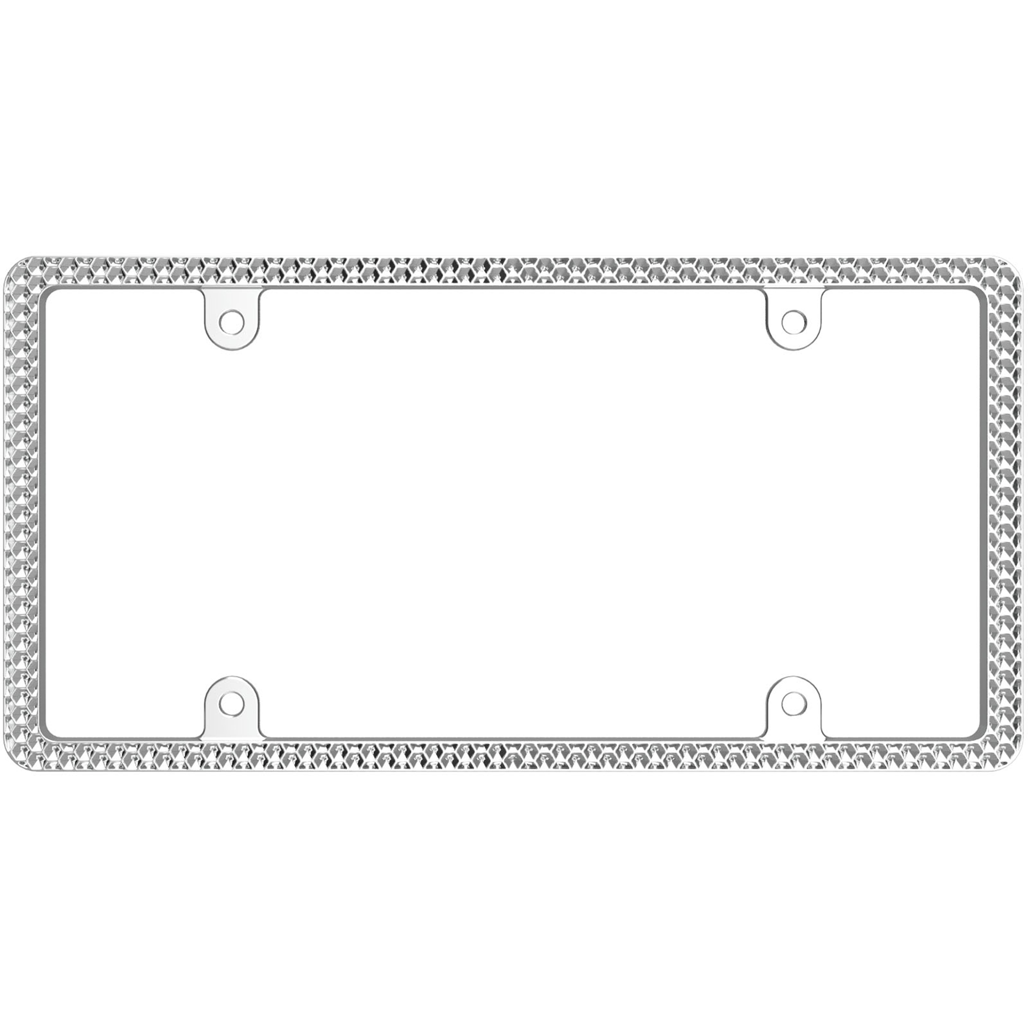 Pixel License Plate Frame, Chrome