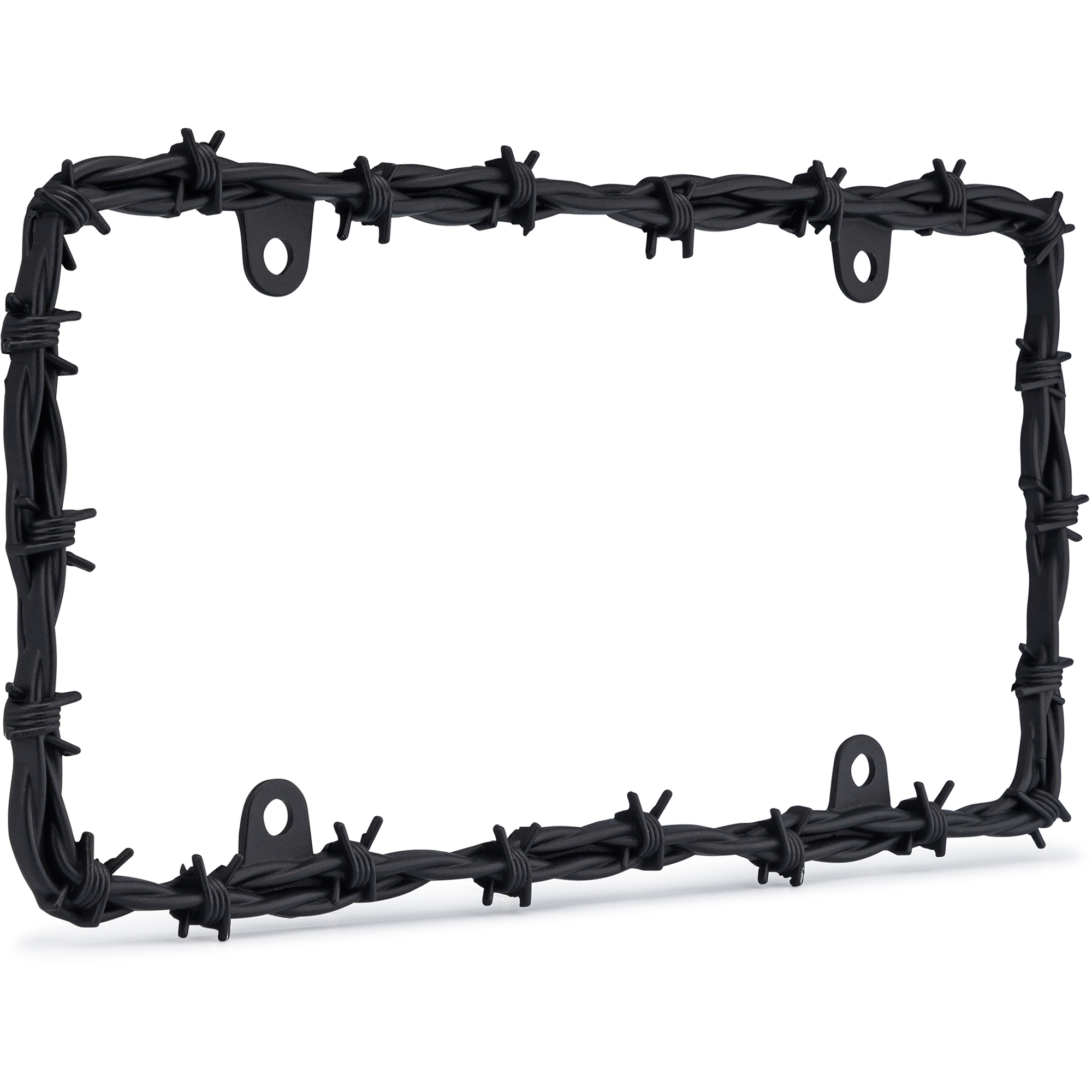 Barbed Wire II License Plate Frame, Matte Black