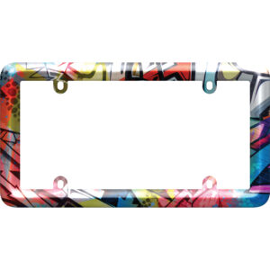 Cruiser Accessories Graffiti license plate frame, front view