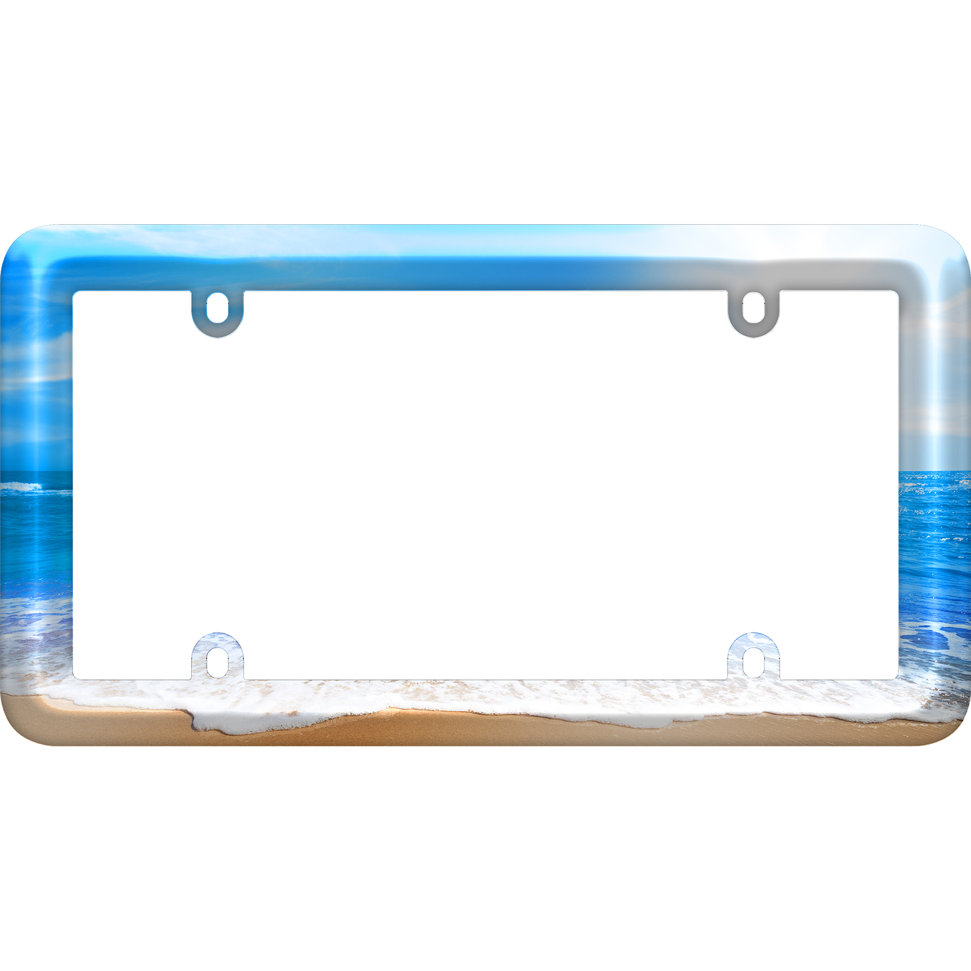 Beach License Plate Frame