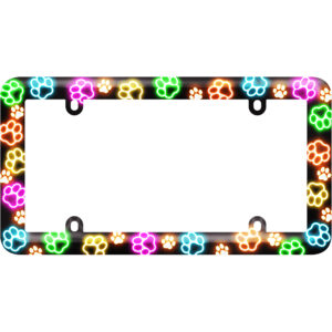 Cruiser Accessories Paws license plate frame, front view