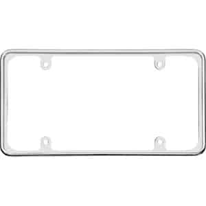 Bear Pride Flag License Plate Frame - Chrome Car Tag Holder For LGBTQ+ Support