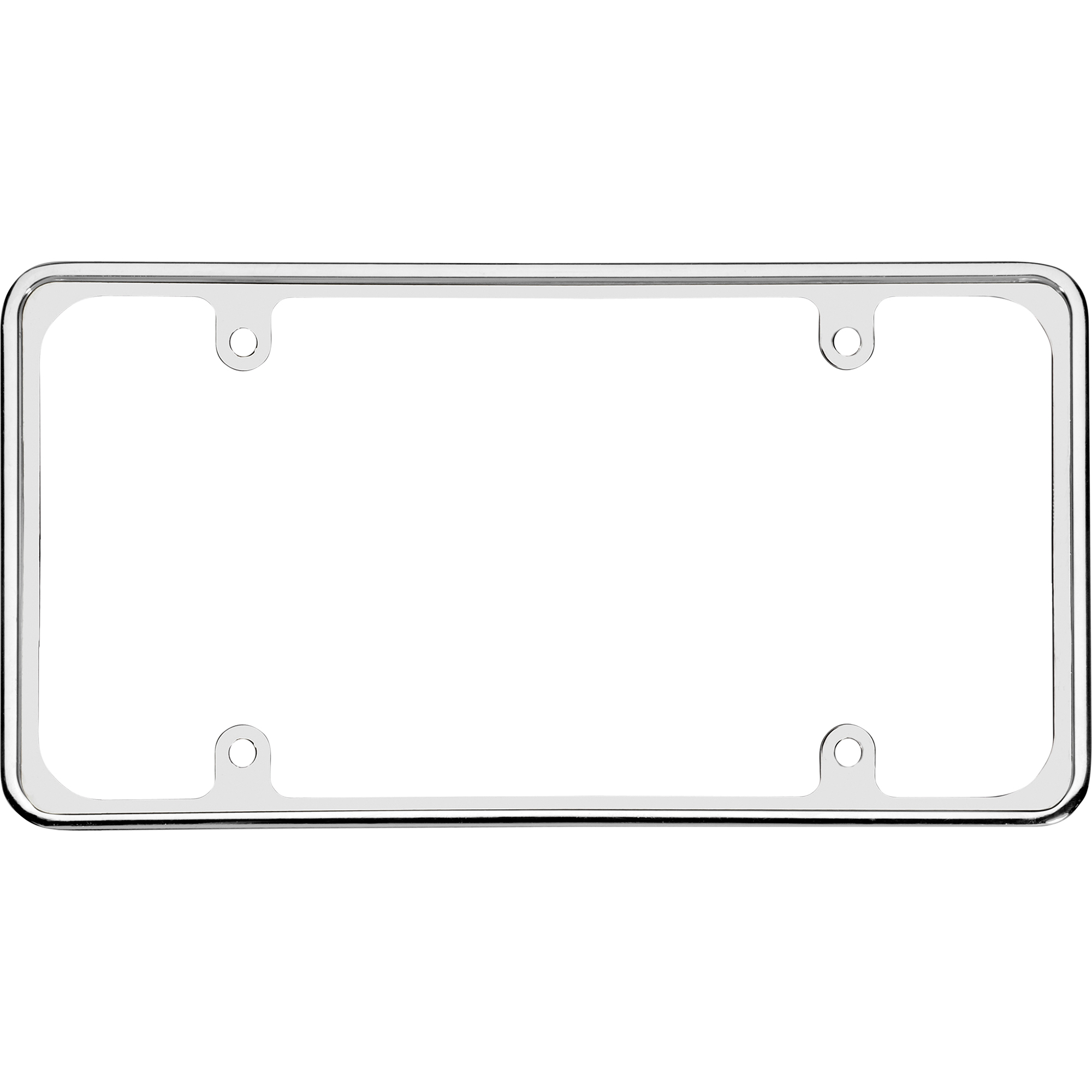 Perimeter License Plate Frame, Chrome