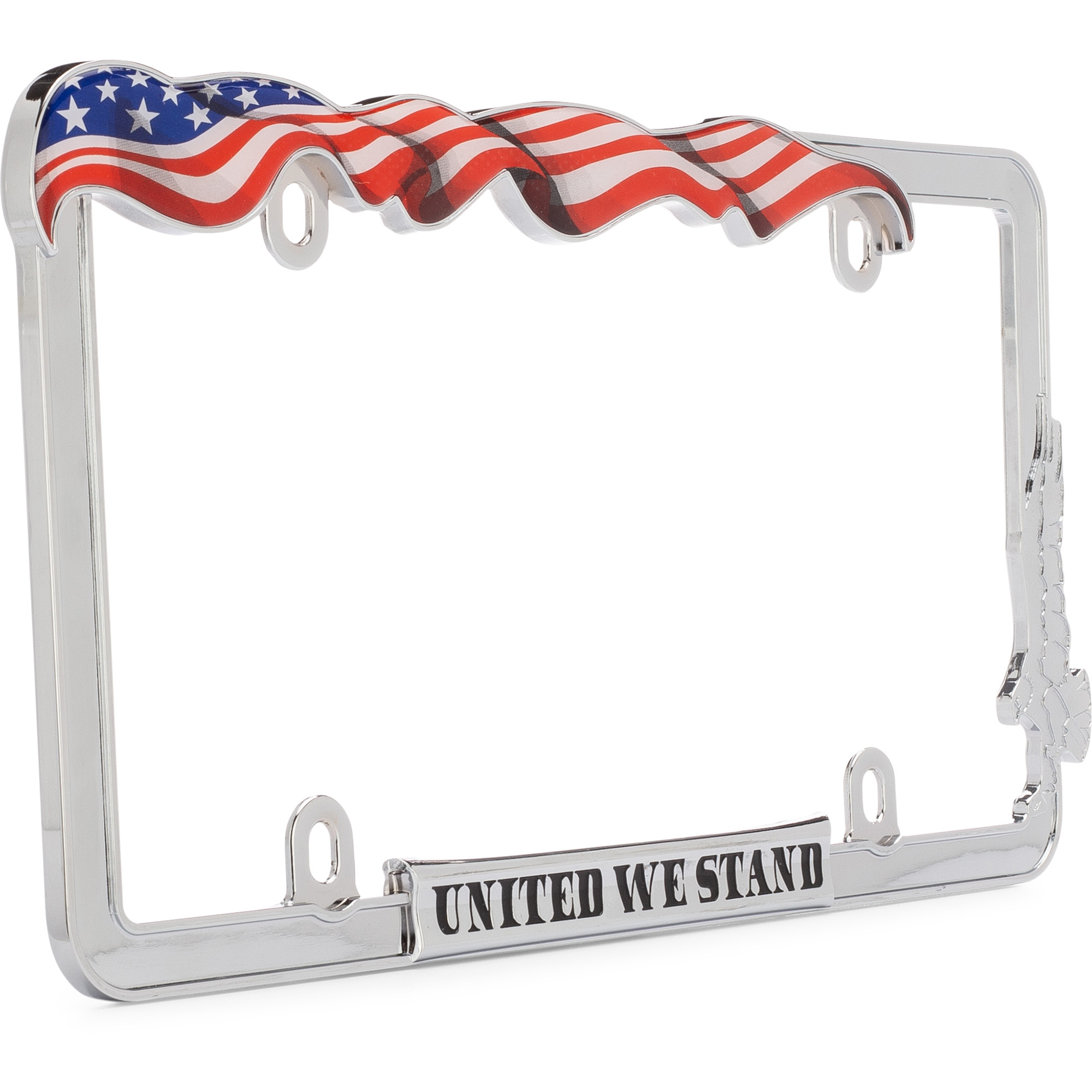 United We Stand License Plate Frame, Chrome