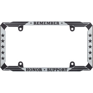 Cruiser Accessories Military license plate frame, front view