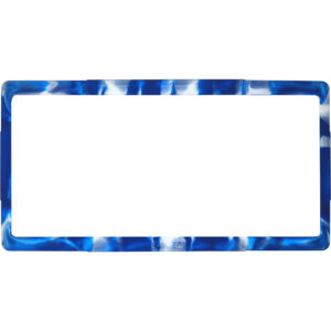 Cruiser Accessories Silicone license plate frame blue white, front view