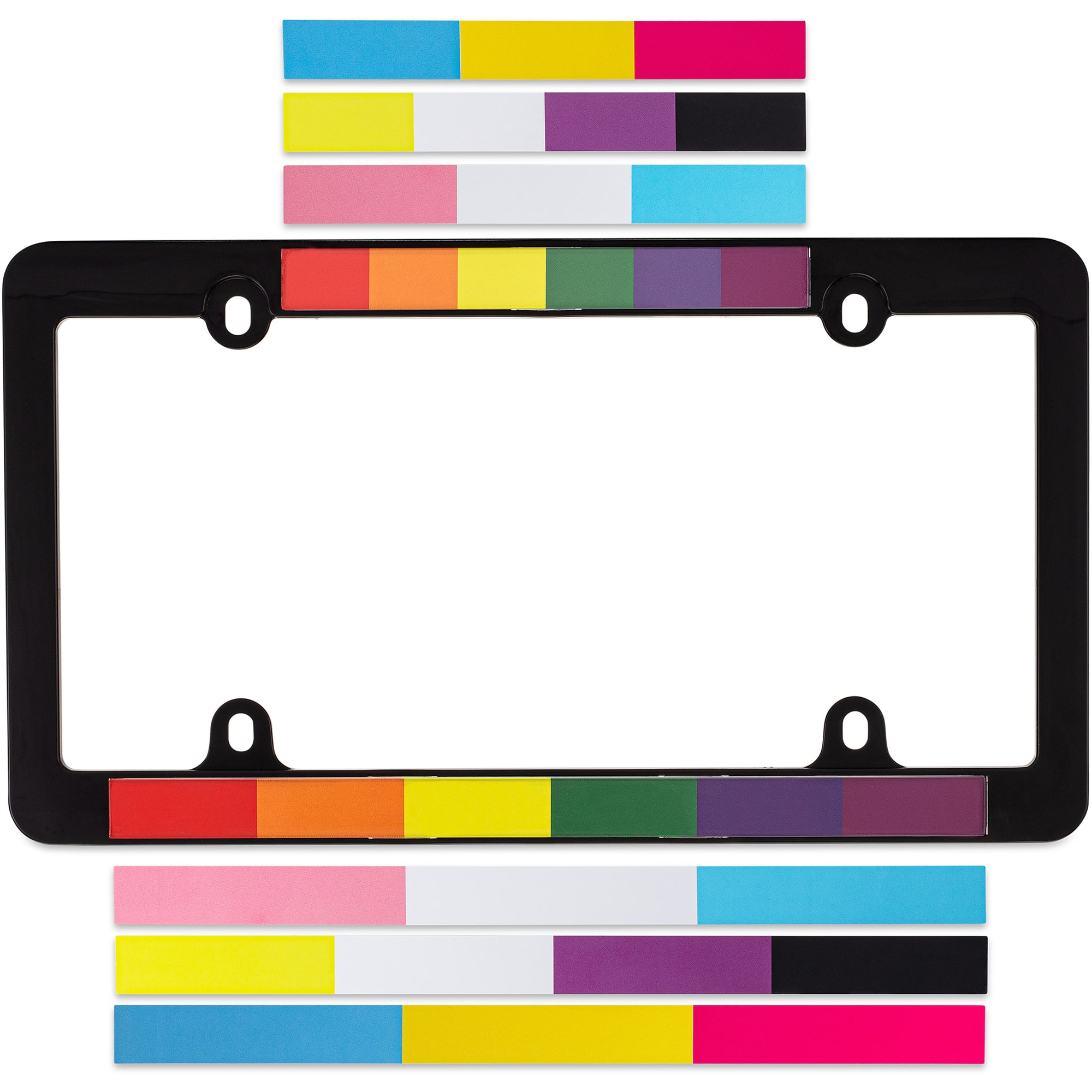 Pride License Plate Frame, Black