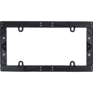 Cruiser Accessories Industrial license plate frame matte black, front view