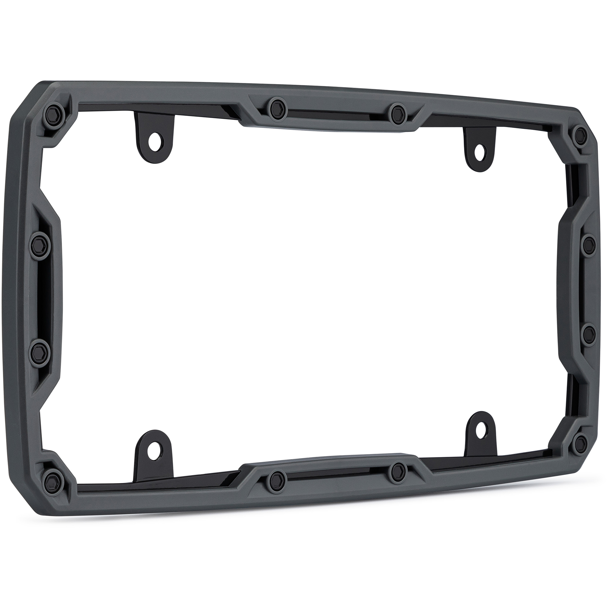 Beadlock License Plate Frame, Matte Gray/Black