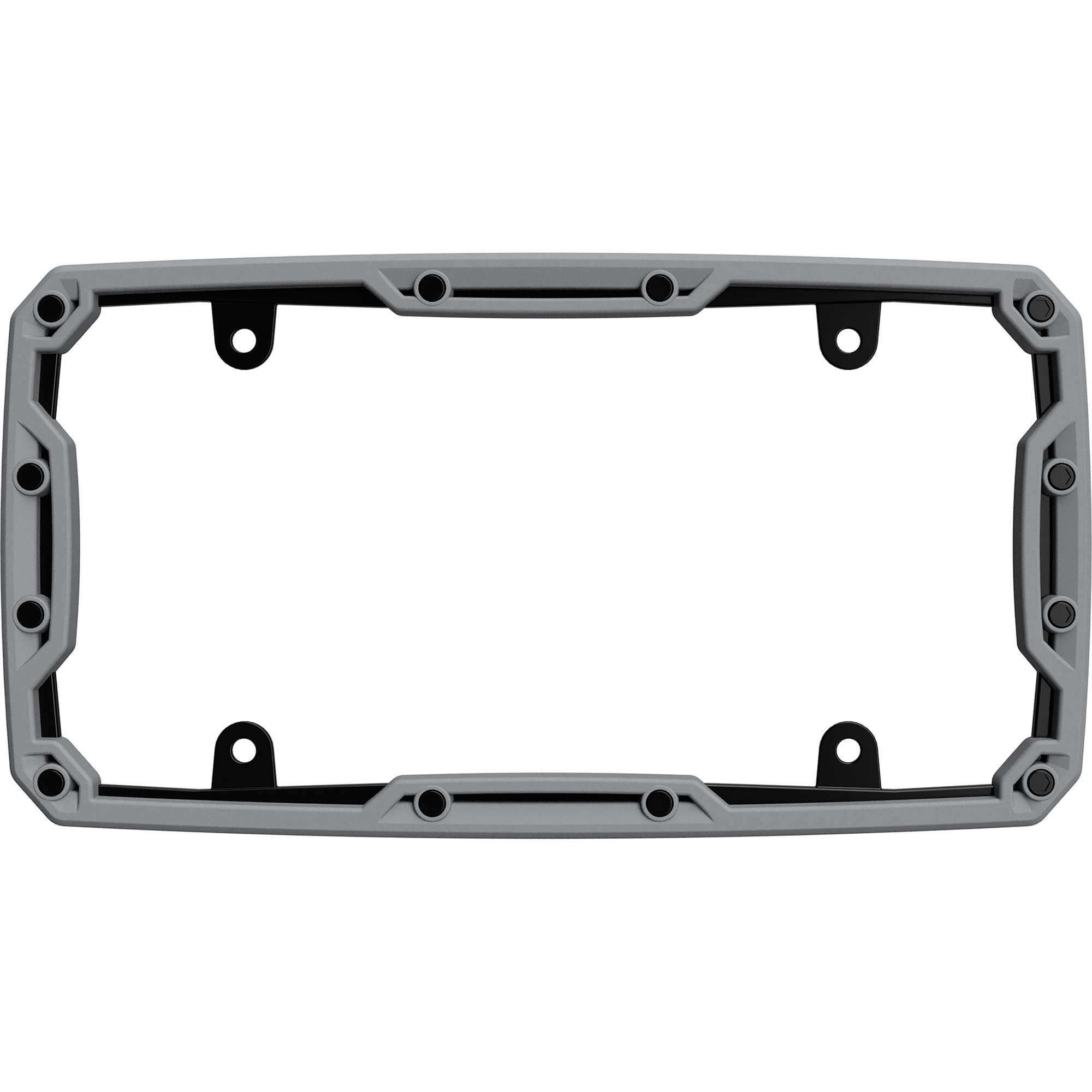 Beadlock License Plate Frame, Matte Gray/Black