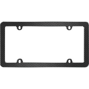 Cruiser Accessories Fiber license plate frame in black and chrome, front view