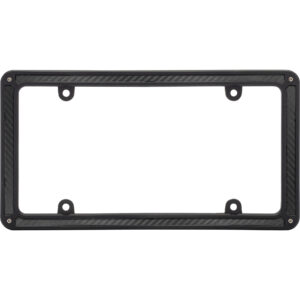 Cruiser Accessories Ballistic license plate frame in black, front view