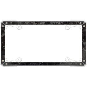 Cruiser Accessories Forged license plate frame carbon aluminum, front view