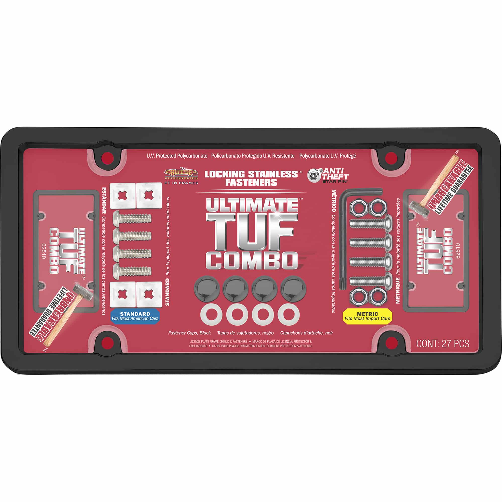 Ultimate Tuf Combo Frame with Shield, Black/Clear