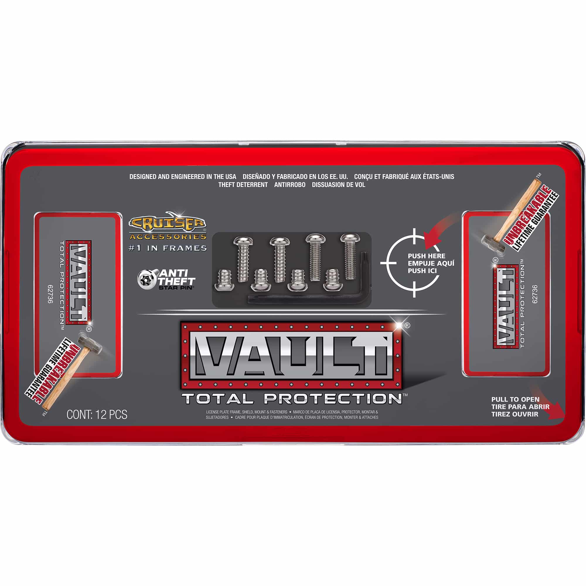 Vault Shield, Red/Clear