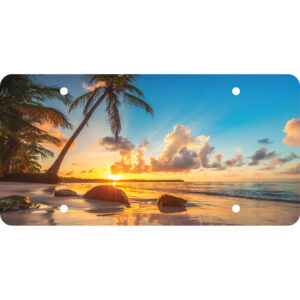 Cruiser Accessories Beach novelty plate, front view