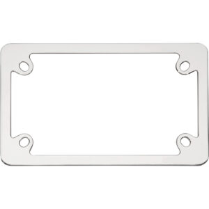 Cruiser Accessories Neo motorcycle license plate frame in chrome, front view