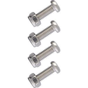 Cruiser Accessories Stainless Steel license plate fasteners, front view