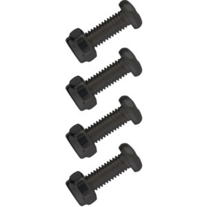 Cruiser Accessories Black Stainless Steel license plate fasteners, front view