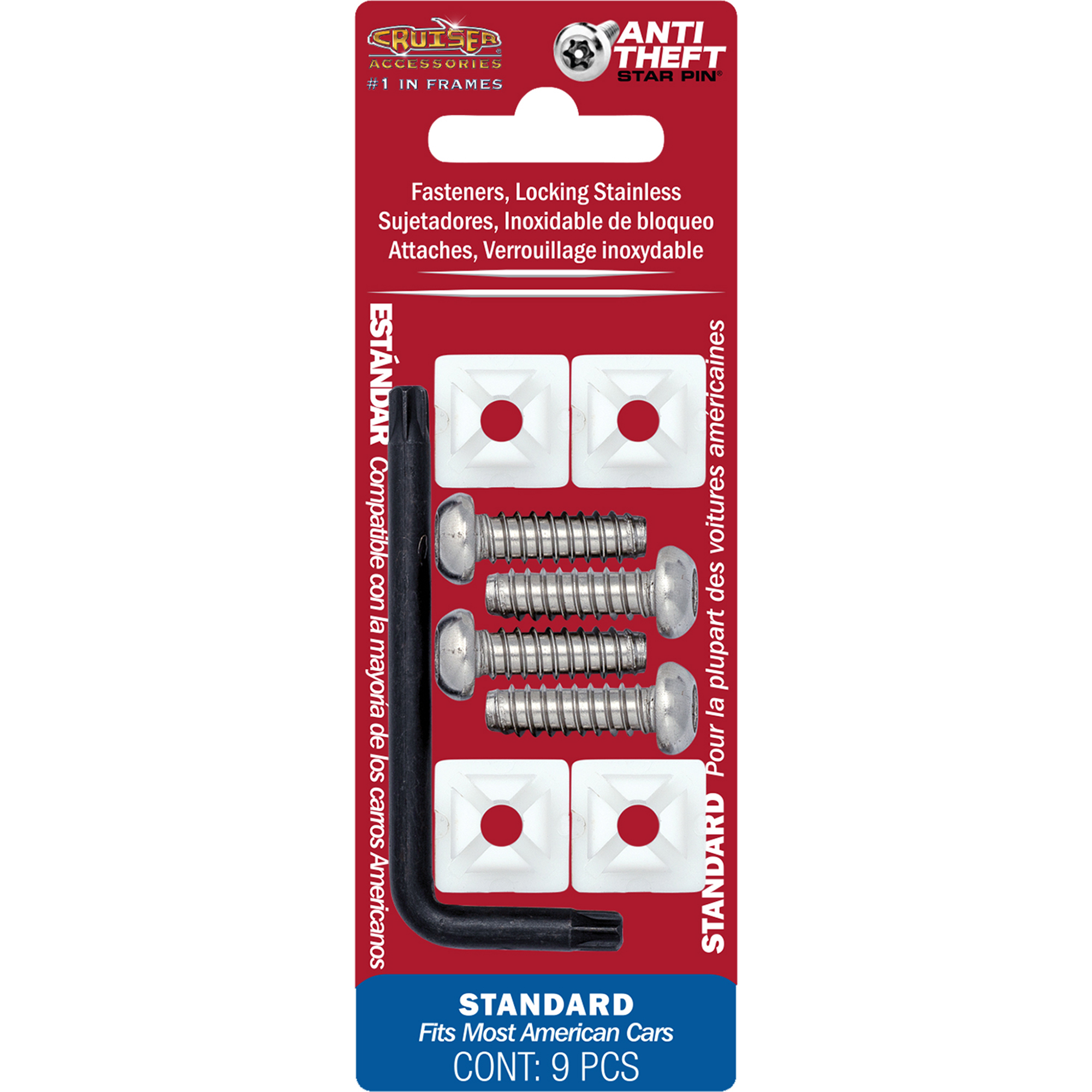 License Plate Locking Fasteners, Standard-Stainless