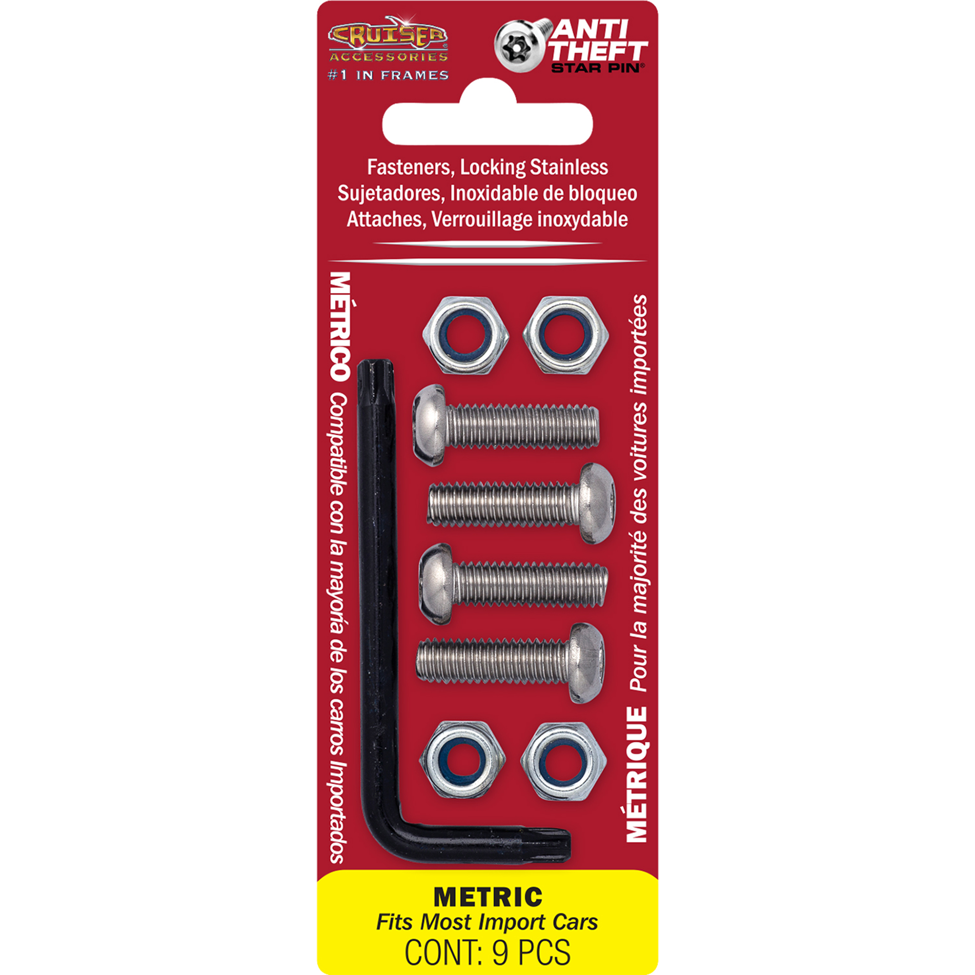 Metric-Stainless License Plate Fasteners