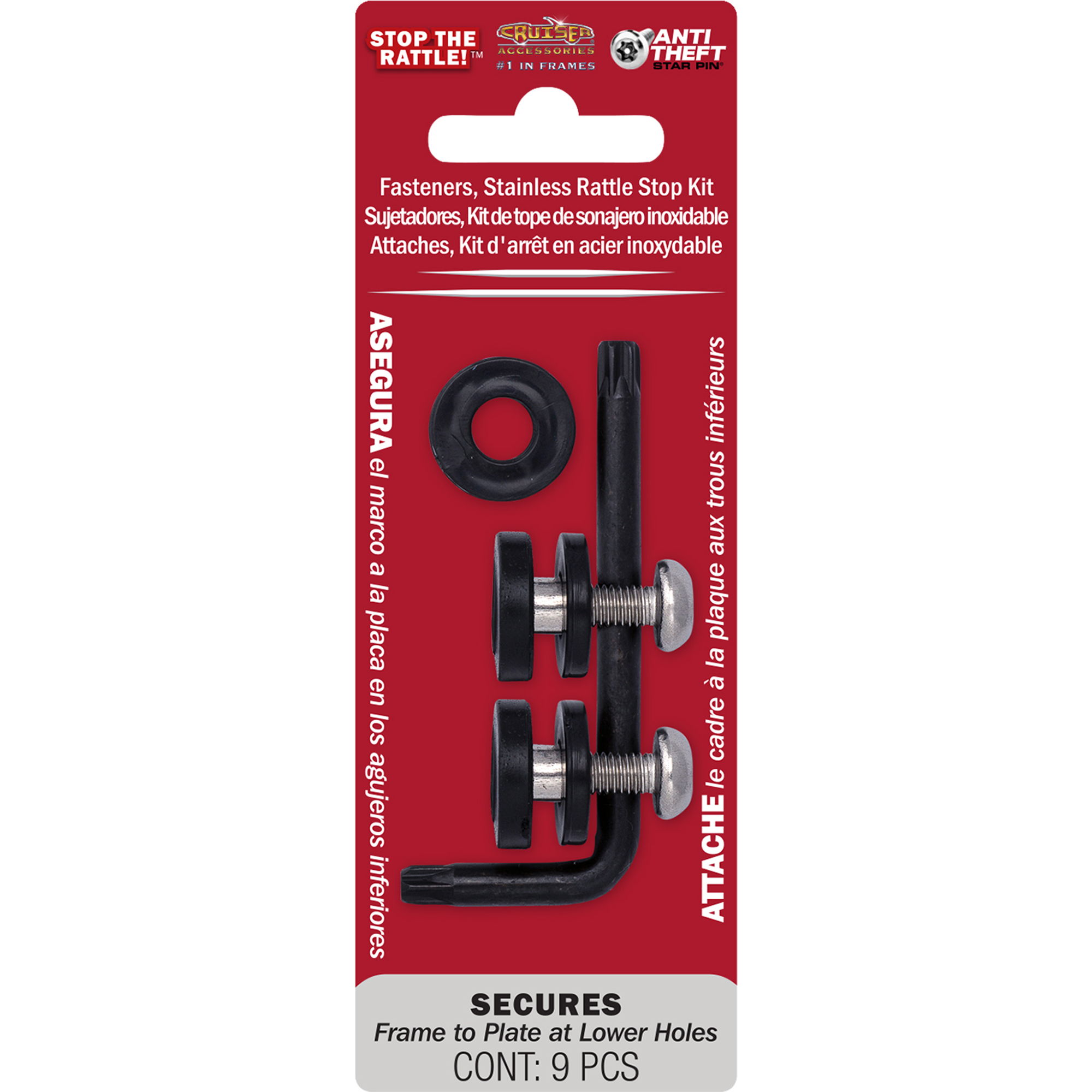 License Plate Locking Fasteners, Rattle Stop-Stainless