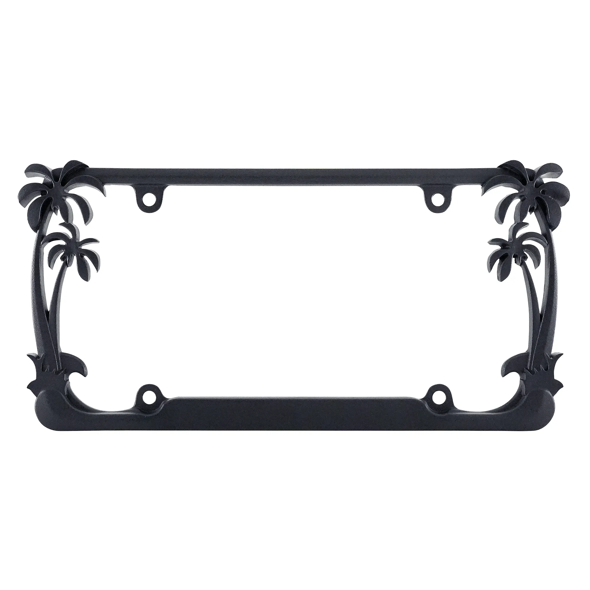Palm Tree License Plate Frame, Black