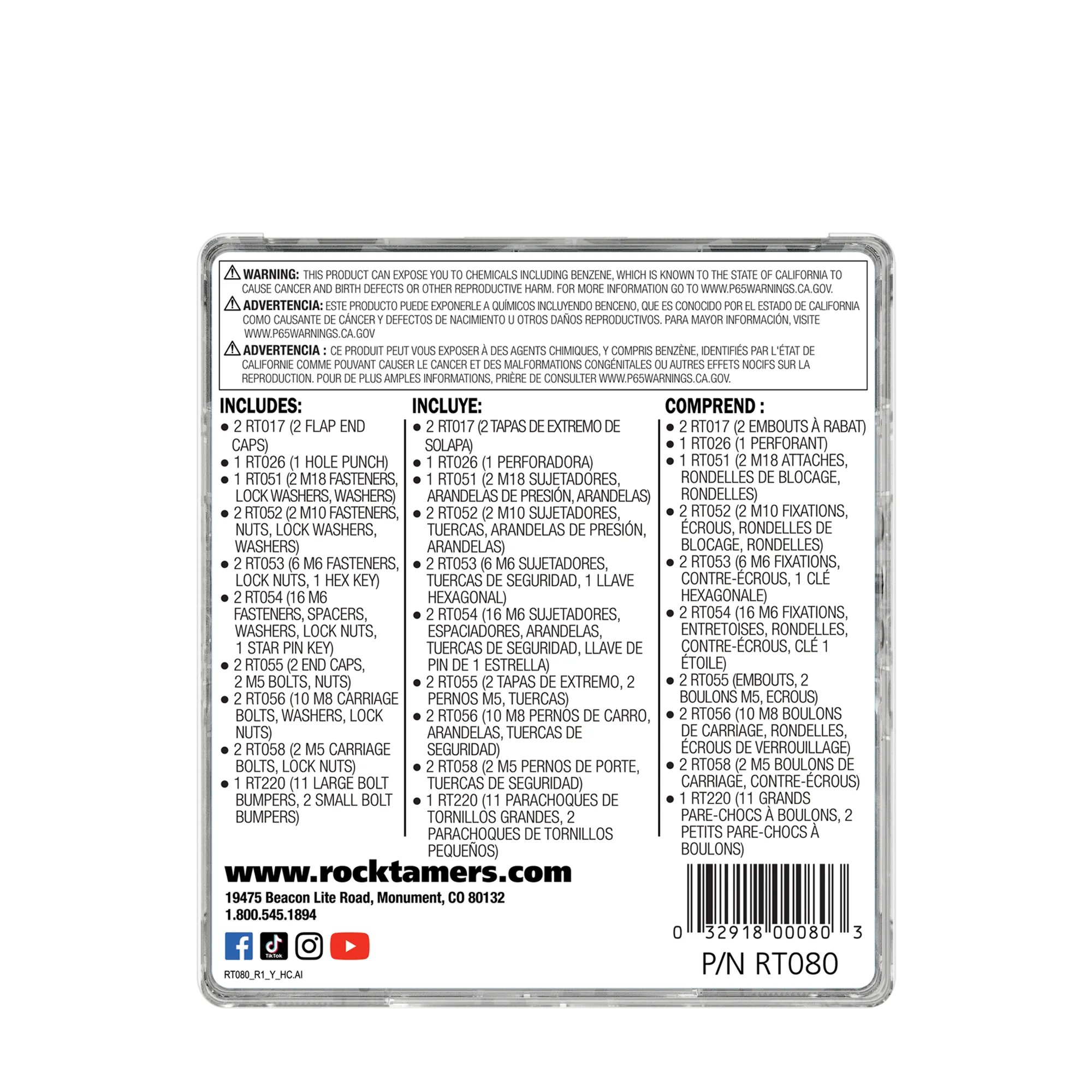 Rock Tamers Hardware Kit