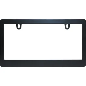 Cruiser Accessories Aura matte black license plate frame, front out of package view