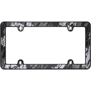 Cruiser Accessories Ghostcamo black license plate frame, front out of package view